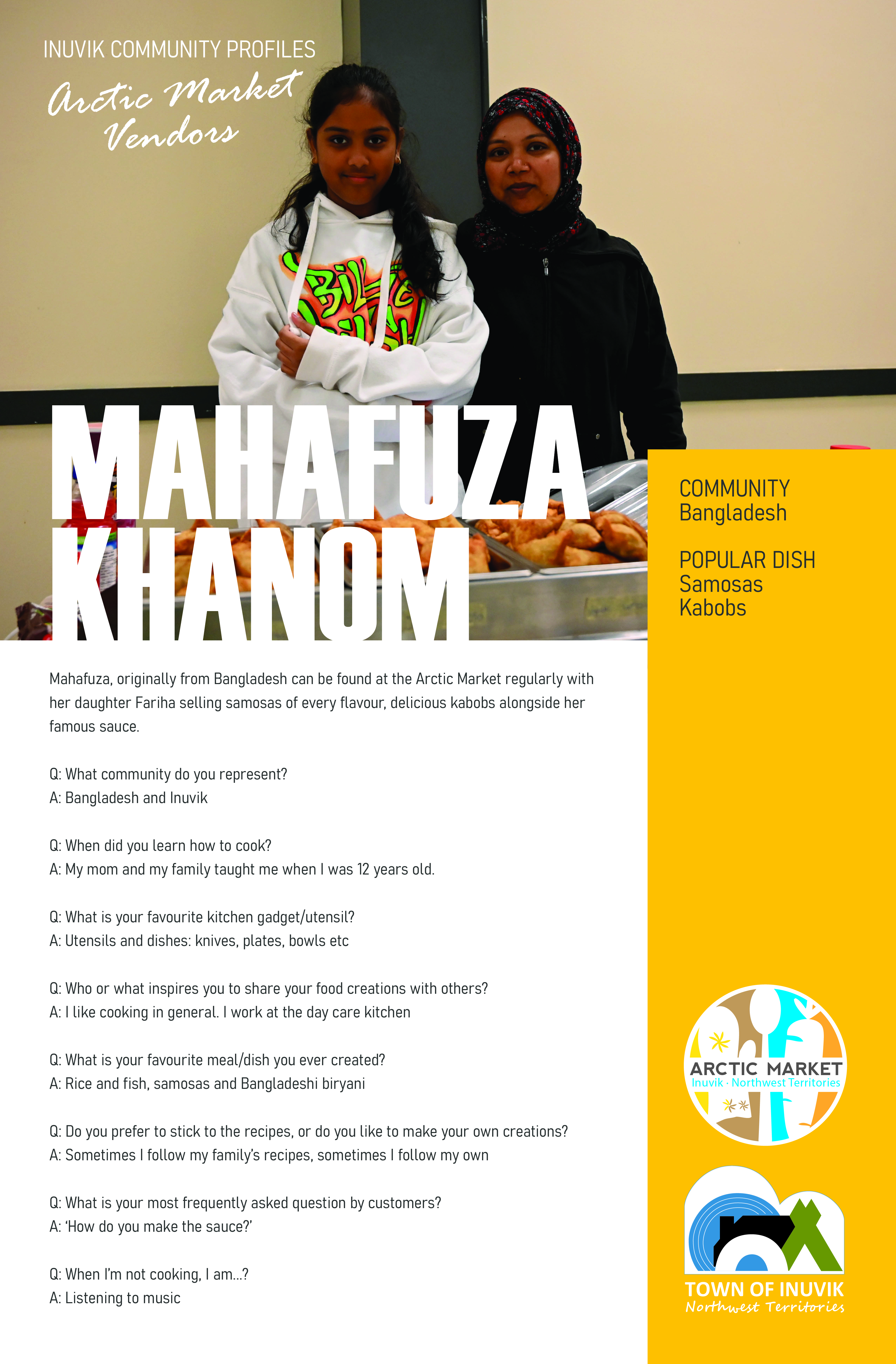 Mahafuza Khanom Food Vendor Profile