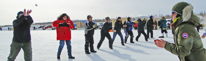 Egg Toss on the Ice